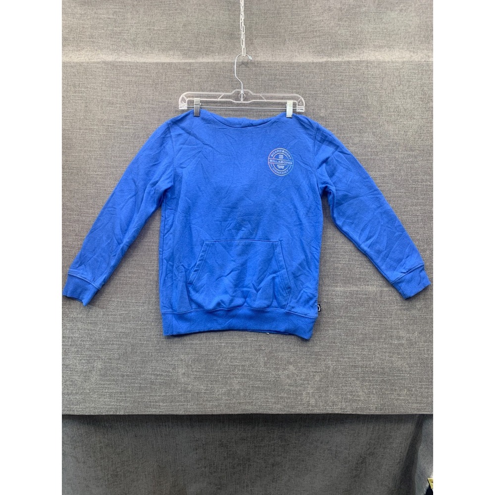 Billabong Hoodie Youth Boys Large (14/16) Royal Blue Graphic Print Spellout Logo